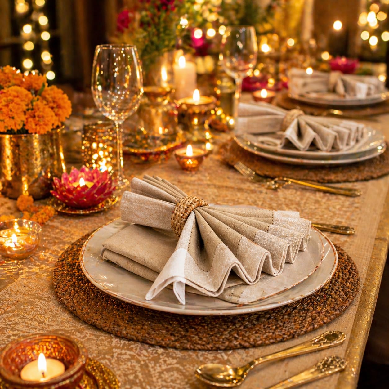 Homidate Cloth Dinner Napkins – Machine Washable Reusable Fabric Napkins for Weddings, Parties & Table Decorations