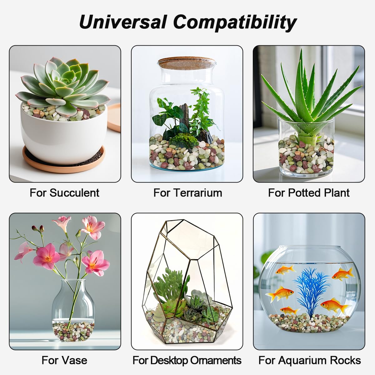 Landscaping Pebbles,River Rocks,Decorative Ornamental Pebbles,Garden Landscaping Stones,Gravel Filler for Home Decoration Flower Bed Fish Tank Plants