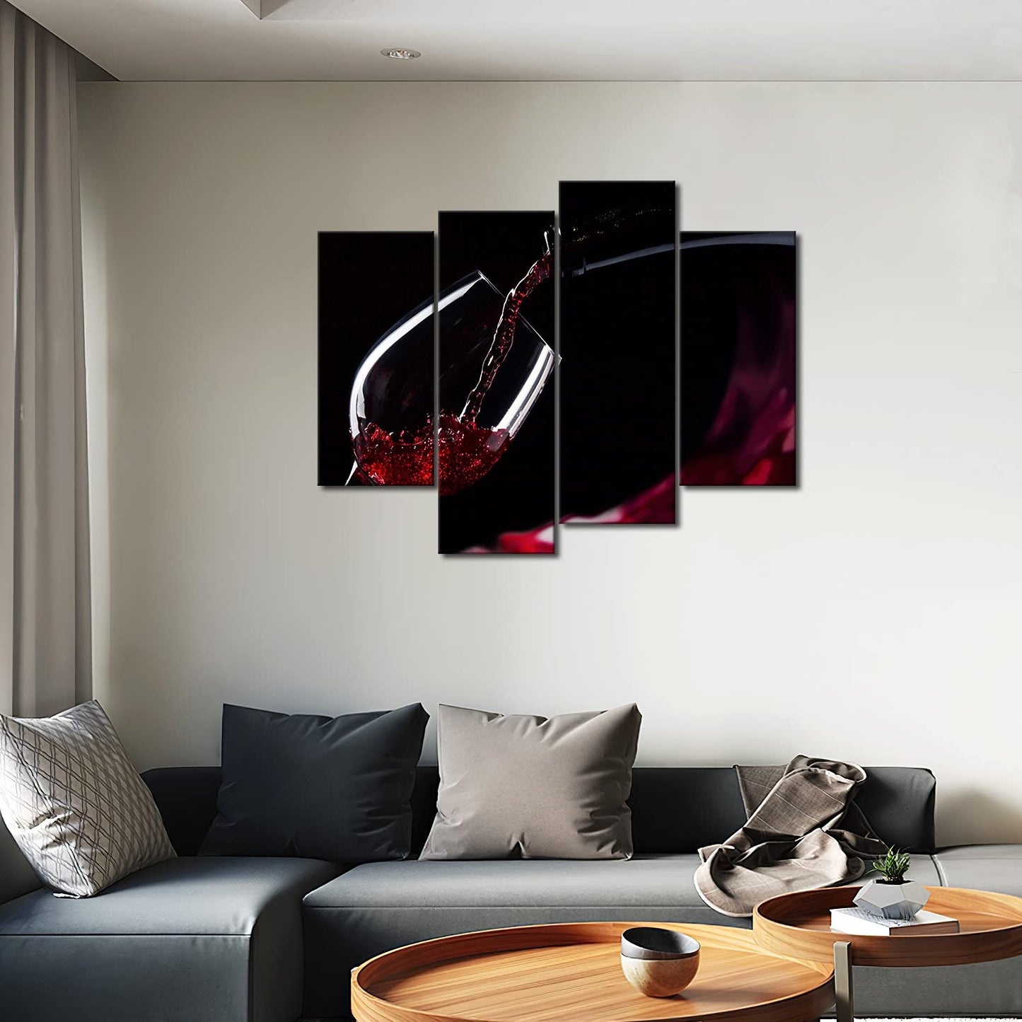 Red Wine Wall Art Wine Bar Canvas Painting The Picture Print On Canvas Food Pictures for Kitchen Living Room Home Decor