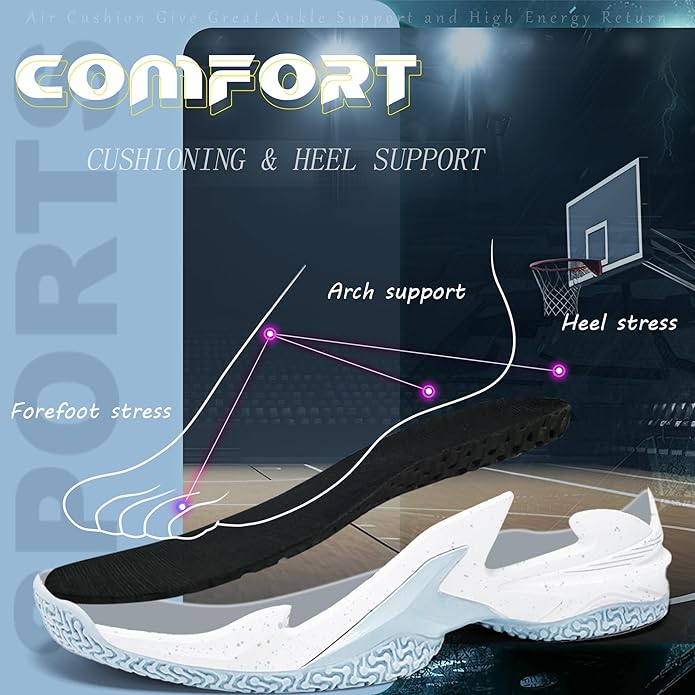 Men's Basketball Shoes Breathable Anti Slip Fashionable Graffiti Training Shoes Outdoor Shoes