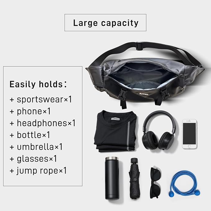 Small Sports Bag Waterproof Ultra-Light Gym Duffle for Men & Women Compact Mini Crossbody Bags, Perfect for Running, Travel & Fitness (black-quilting)