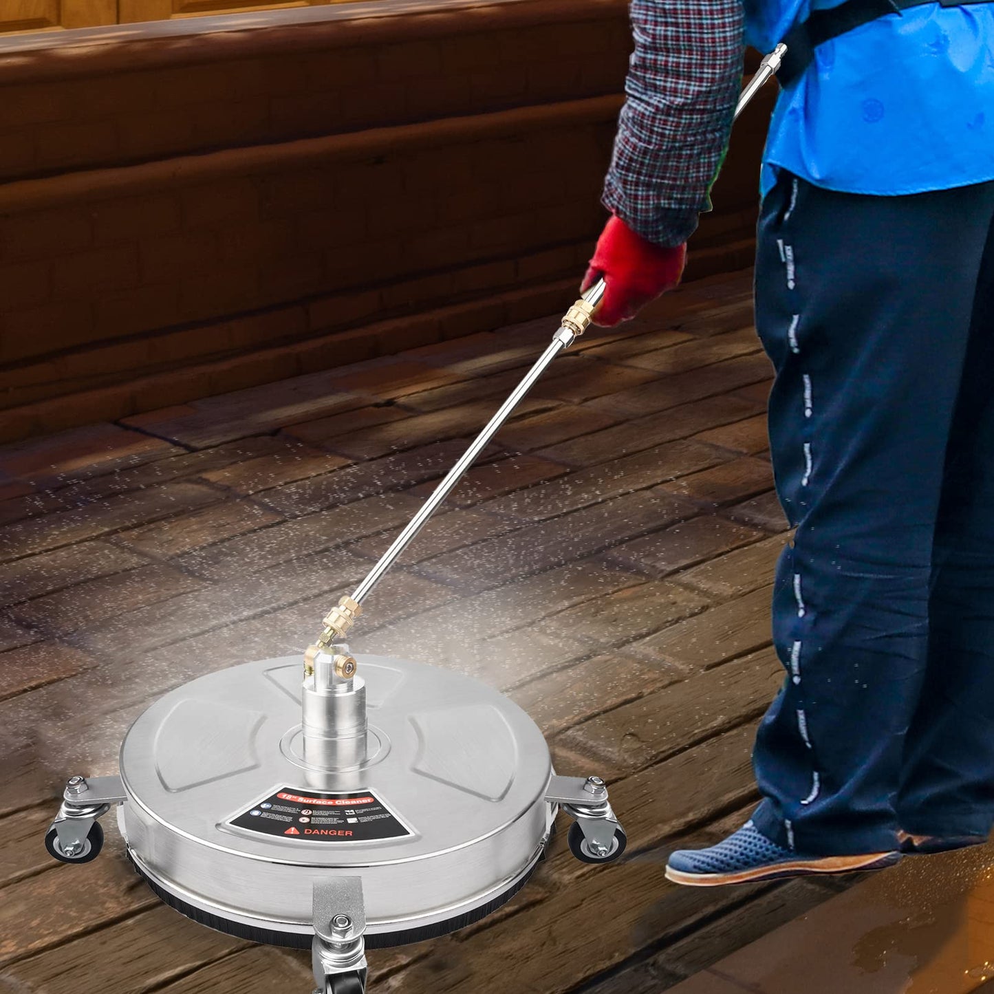 Pressure Washer attachments Pressure Washer Surface Cleaner Concrete Pressure Washer Driveway Pressure Washer Attachment Gas Pressure Washer 46cm18inch Pressure Washer Surface Cleaner Stainless