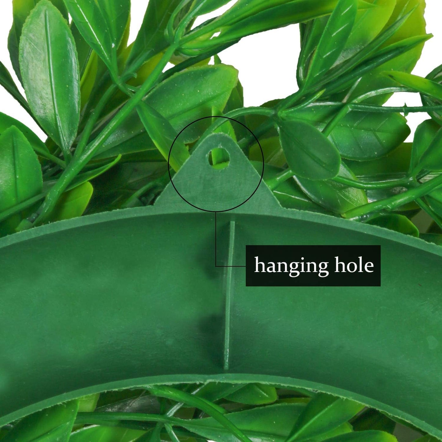 U'Artlines 23.6" Front Door Wreaths Artificial Spring Summer Greenery Hanging Garland for Home Wedding Wall Window Decoration (23.6'' Boxwood,1)