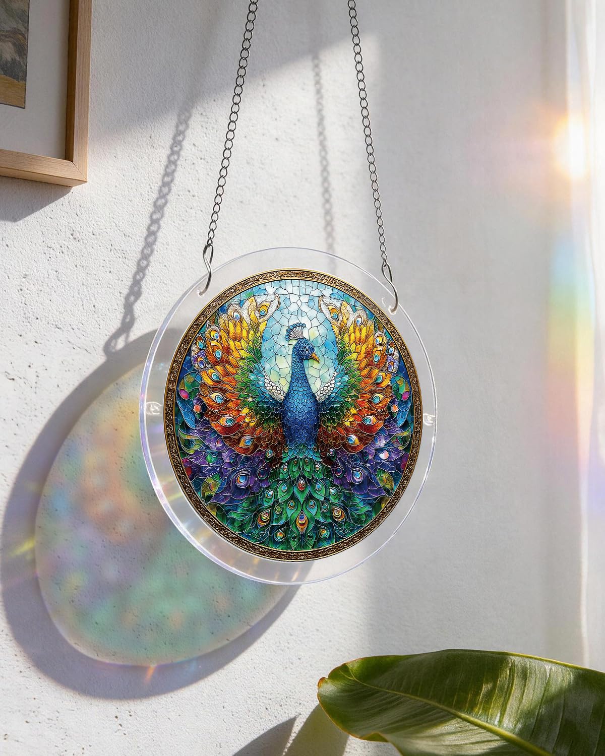Acrylic Puzzle Suncatcher 83 Pieces, Peacock of Radiance Sun Catchers Puzzle, DIY SunCatchers Puzzles Window Hanging, Home & Garden Decor, 7.4 in