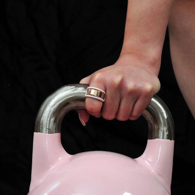 Rinfit Smart Ring Protector - Silicone Ring Enhancer for Active Lifestyle and Gym - StyleFit U.S. Design Patent - Pink, Size 12