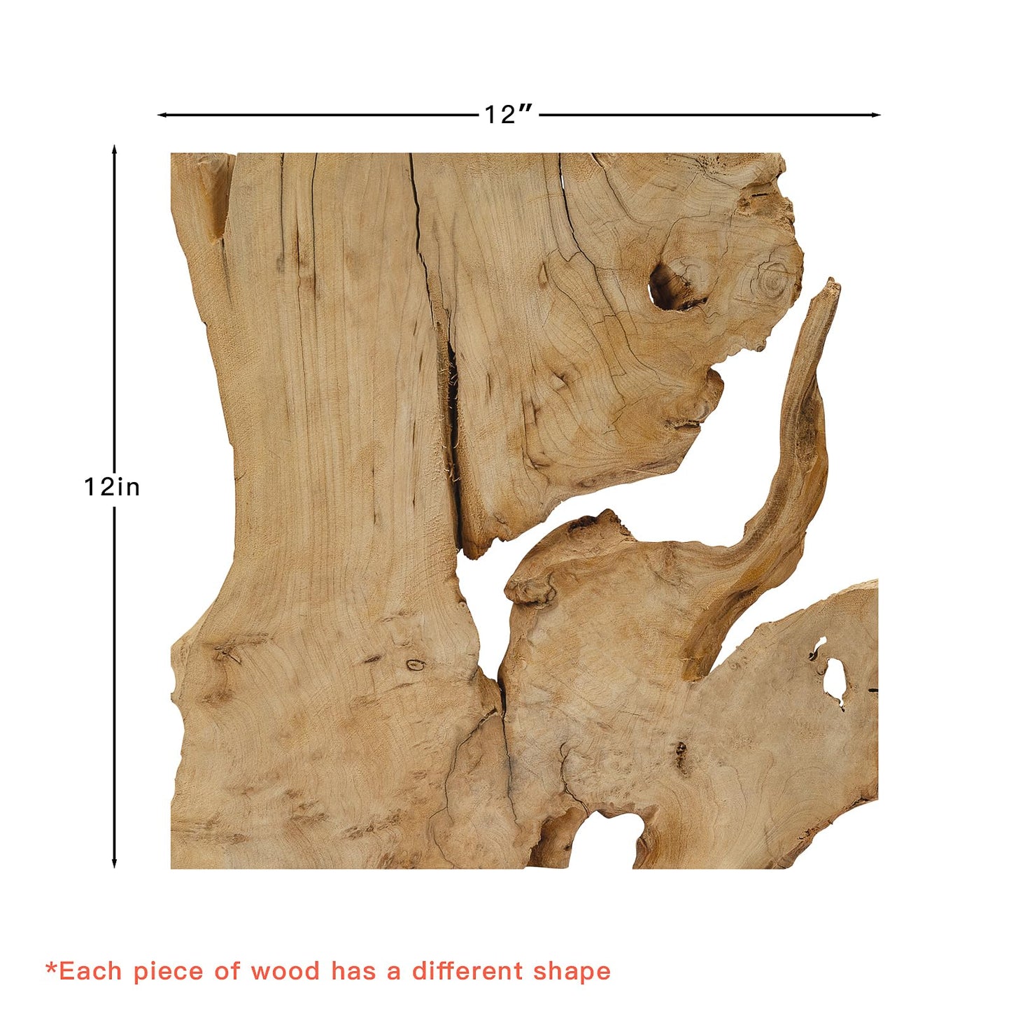 Natural Wood Wall Art - Handcrafted Rustic Decor, Frameless Design for Living Room, Bedroom, Kitchen, or Office - Unique Organic Charm for Your Home