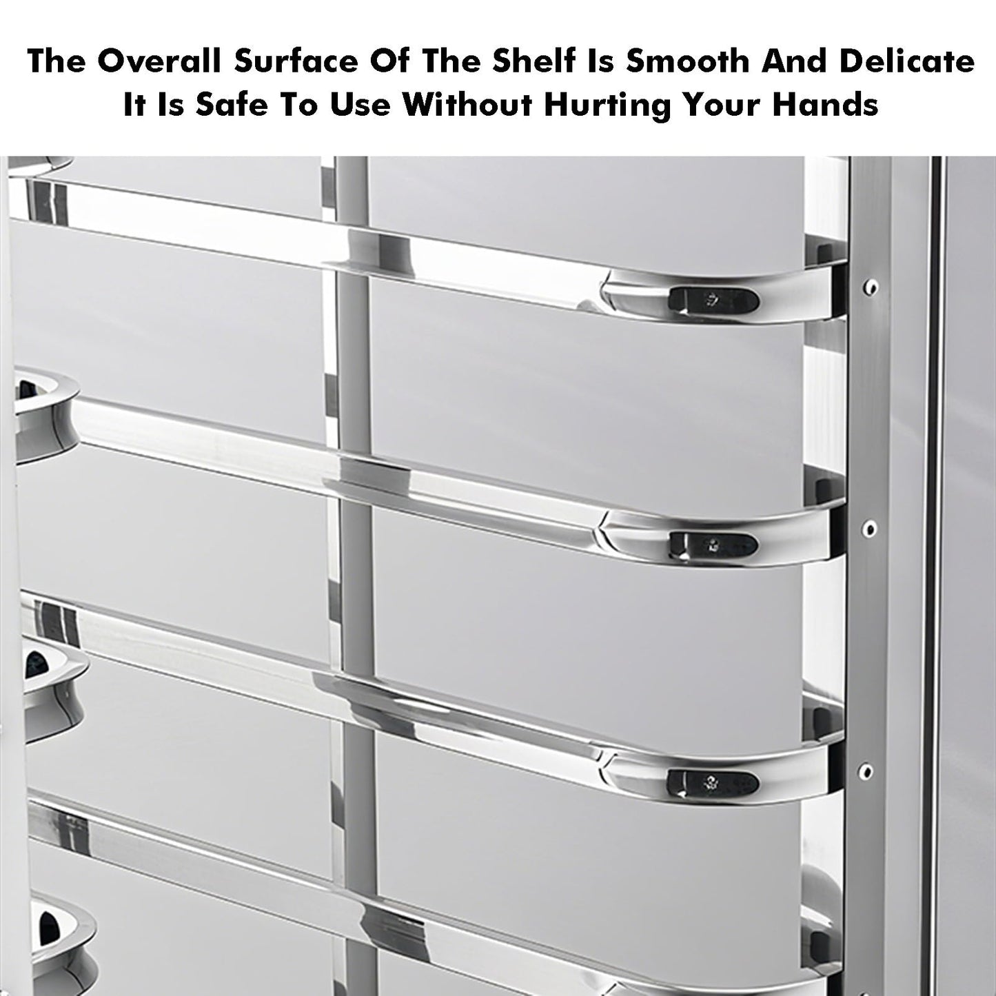 GenSDH 15-Tier Heavy Duty Rack with Wheels, Stainless Steel Baking Tray Storage Trolley for Commercial Kitchen, Bakery, Food Service Organization