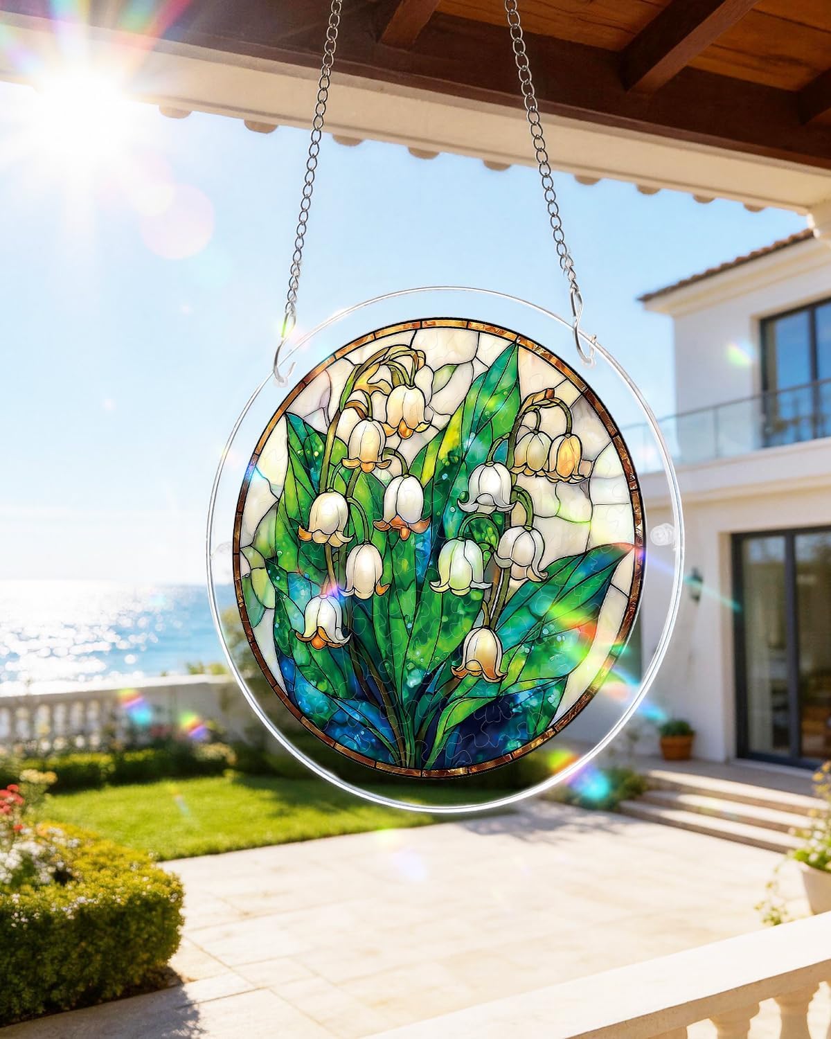 Jigsaw Puzzle Suncatcher,Sun Catcher Puzzle Acrylic Puzzle Garden Window Hanging DIY Suncatcher Kits Home Decor Gift