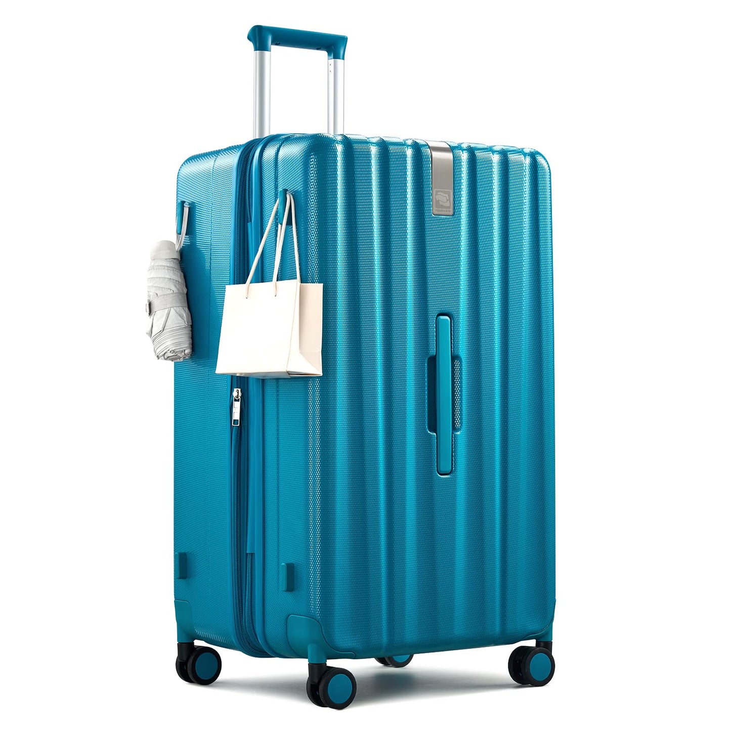 Hanke 29 Inch Plus Expandable Luggage Large Suitcases with Wheels,Checked Luggage Hard Shell Suitcases, PC Trunk Luggage Extra Large Suitcase with Lock for Women Men(Caribbean Blue)