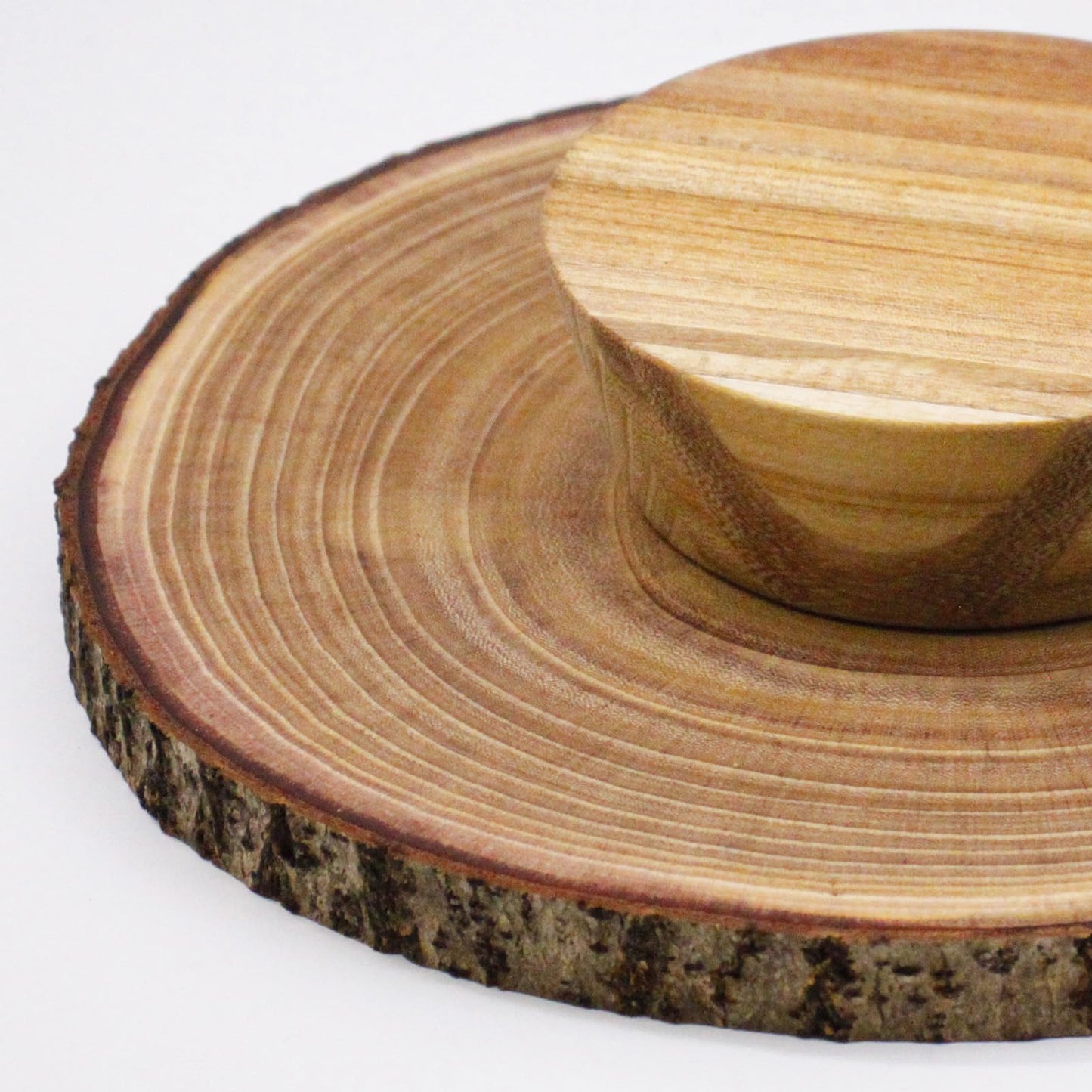 Wood Cake Stand 10-12 Inch, Natural Wedding Cake Table Display Stands, Rustic Large Cake Decorating Supplies for Party/Baby Showers/Reception/Event
