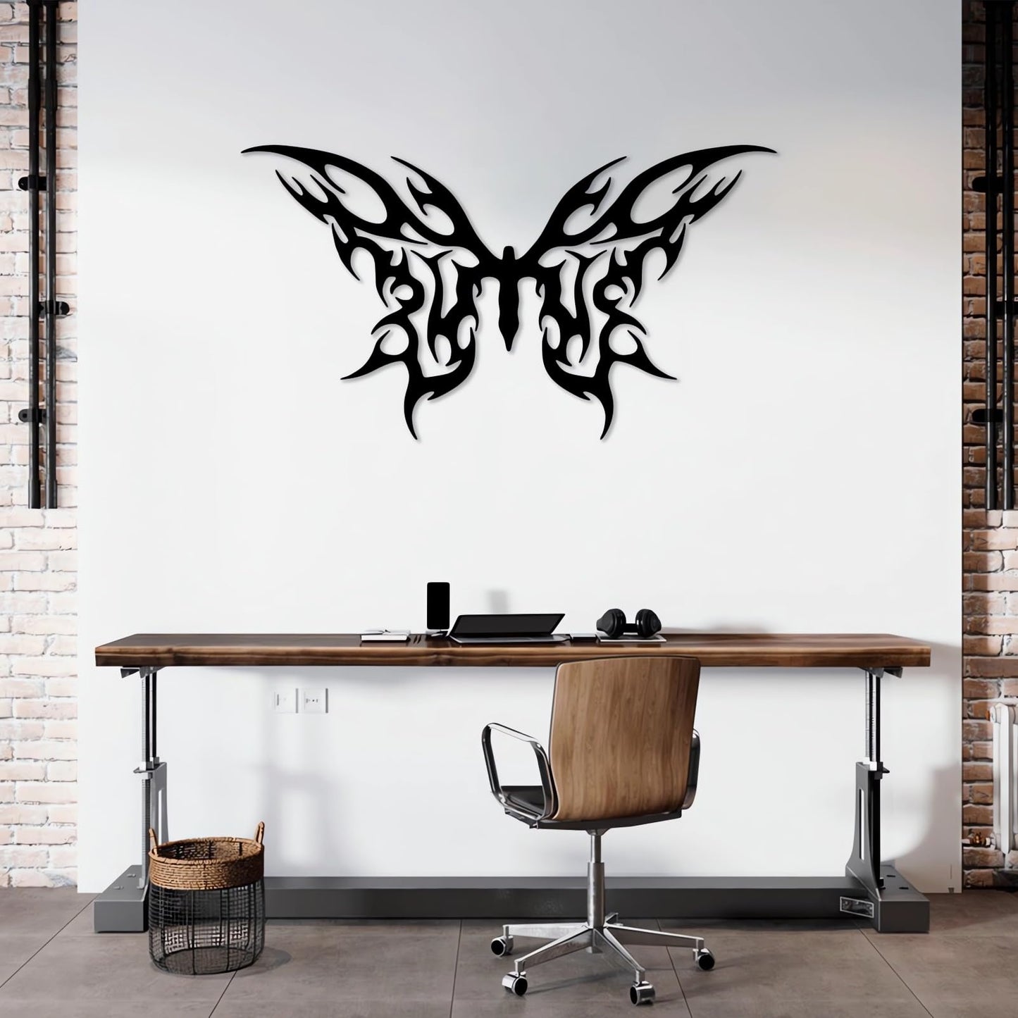 Metal Butterfly Wall Art, Butterfly Metal Wall Decor, Metal Butterfly Wall Decor, Butterfly Wall Art, Butterfly Wall Decor, Flowers Wall Art Decor, Metal Wall Art, Home Decor (Gold, 30"x16" | 76x42cm)