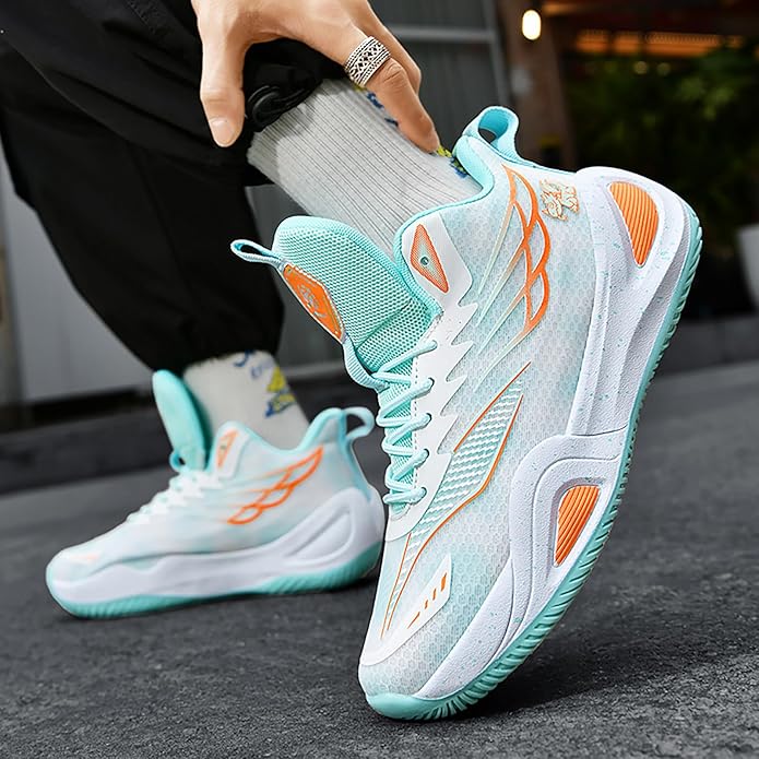 High Top Womens Mens Basketball Shoes Breathable Non Slip Outdoor Sneakers Comfortable Fashion Athletic Training Sport Shoes