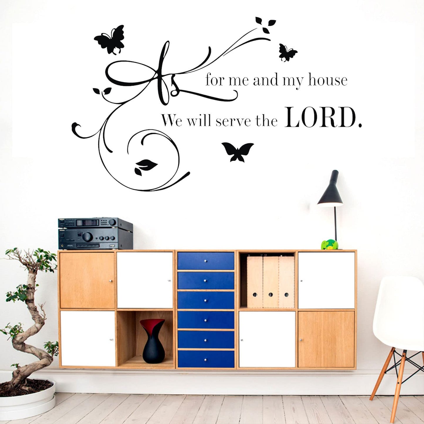 Bible Verse Wall Stickers Decorations for Bedroom Vinyl Decals for Living Room Bathroom Dorm, Inspirational Quotes Christian Scripture Jesus Prayer Religious Home Art Family Decor Sayings Sign-We Will