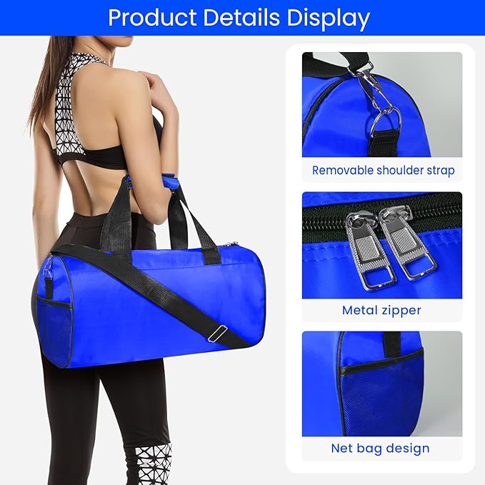 C&F BOGMOST Small Gym Bag for Travel & Duffel - 17 Inch Lightweight Carry On Bag for Men & Women, Mini Duffel Bag,Perfect for Sports, Weekend Trips, and Overnight Stays, Blue
