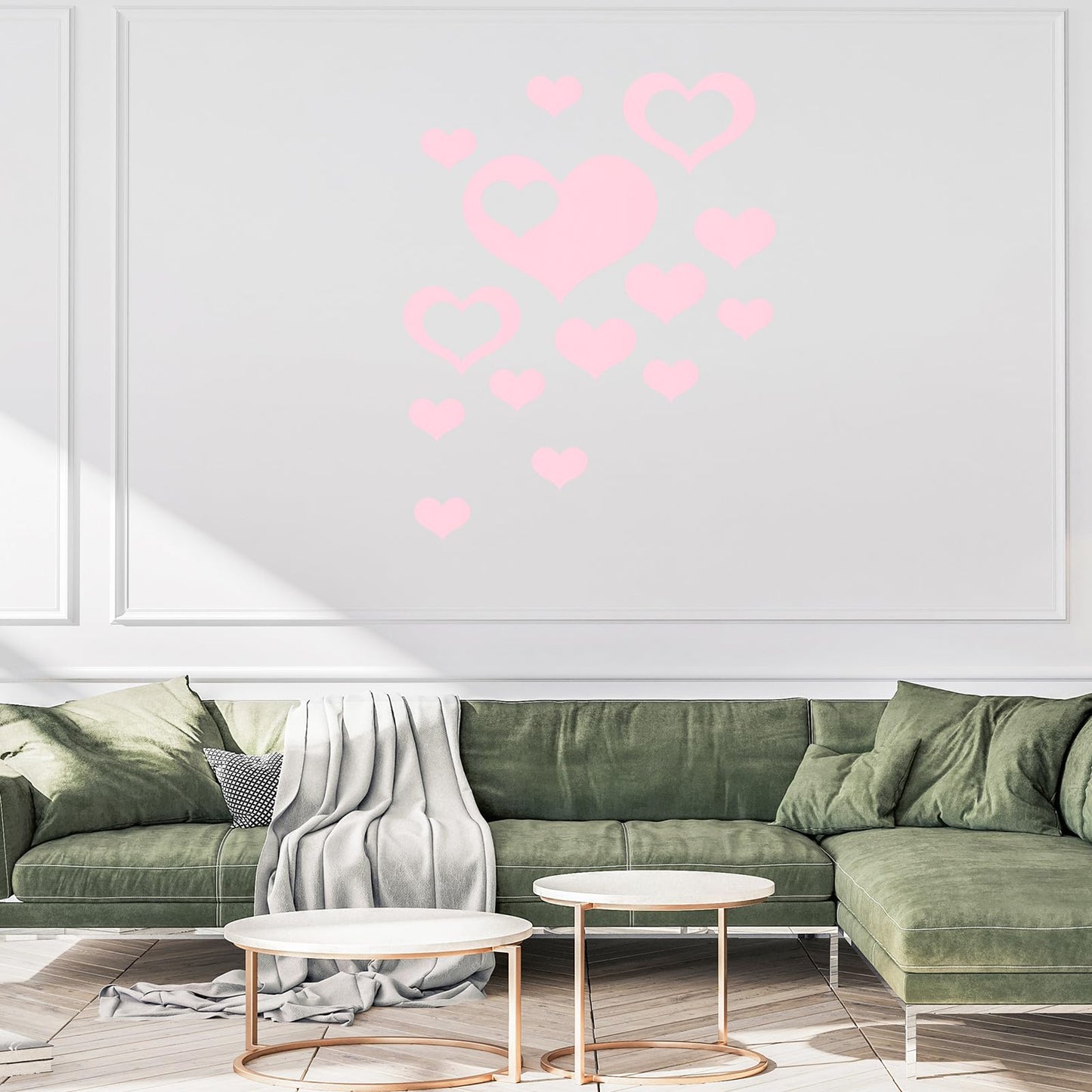uxcell Acrylic Mirror Wall Stickers, 14Pcs in 1Set Self Adhesive Removable Heart Wall Decals for Home Living Room Bedroom Office DIY Decor (Black)