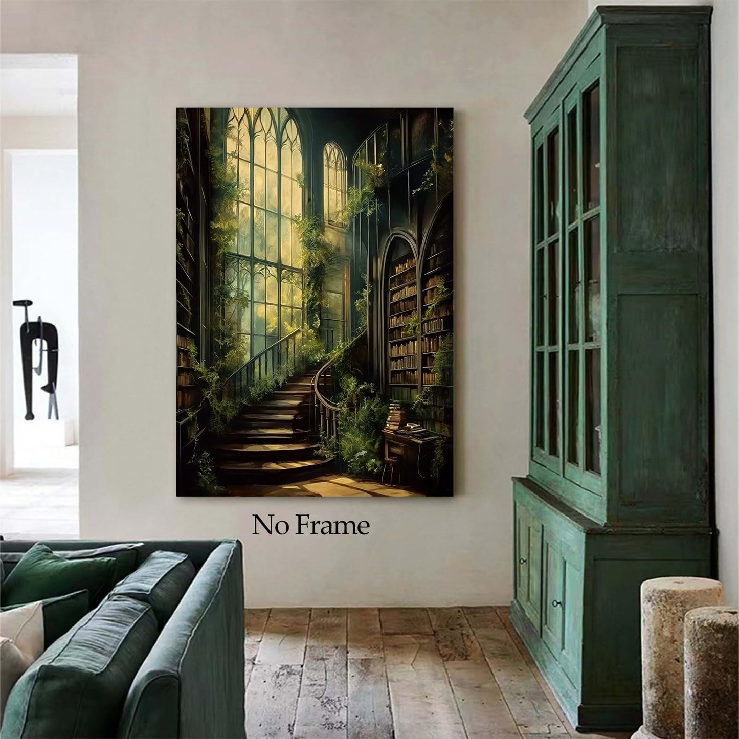 Dark Academia Paintings Gothic Canvas Wall Art Vintage Victorian Art Prints Medieval Castle Wall Art Vintage Library Posters Library Pictures Vintage Gothic Art Prints Dark Library Wall Art 16x24 No