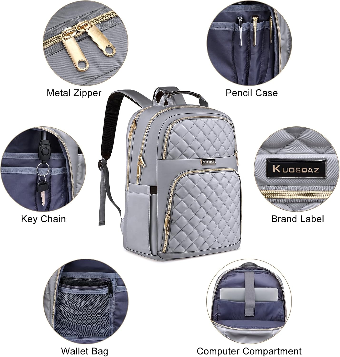 Backpack Backpack, 17.3 Inch Pack Daypacks, for Women, Large School Girls Bookbag with USB Charging Port, Work Travel