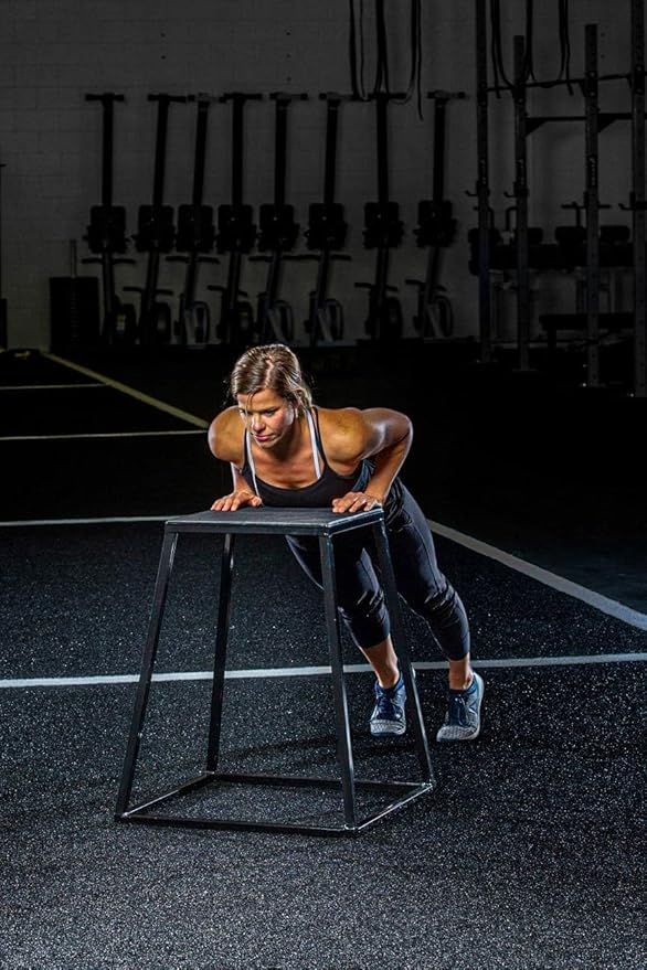 Rage Fitness Steel Plyo Box 12-18-24 Inch High Anti-Slip Pre-Assembled Plyometric Jump Box for Home Gym Conditioning and Strength Training (Sold Individually) Plyometric Platform Step