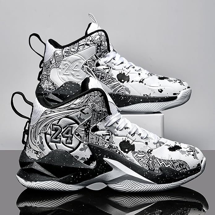 Boys Basketball Shoes Breathable Indoor Athletic Shoes Youth Outdoor Fashion Sneakers Comfortable Basketball Shoes for Girls