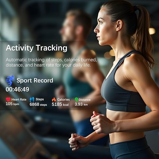 Ring Health Tracker for Women Men, Fit Ring with Heart Rate, Blood Oxygen, Sleep Monitor, Calories, Step Counter, IP68 Waterproof Smart Ring for iPhone & Android, No Subscription Fee (Rose Gold, 10#)