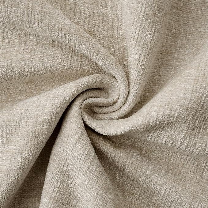 MIULEE Pack of 2 Couch Throw Pillow Covers 20x20 Inch Light Taupe Farmhouse Decorative Pillow Covers with Stitched Edge Soft Chenille Solid Dyed Spring Pillow Covers for Sofa Bed Living Room