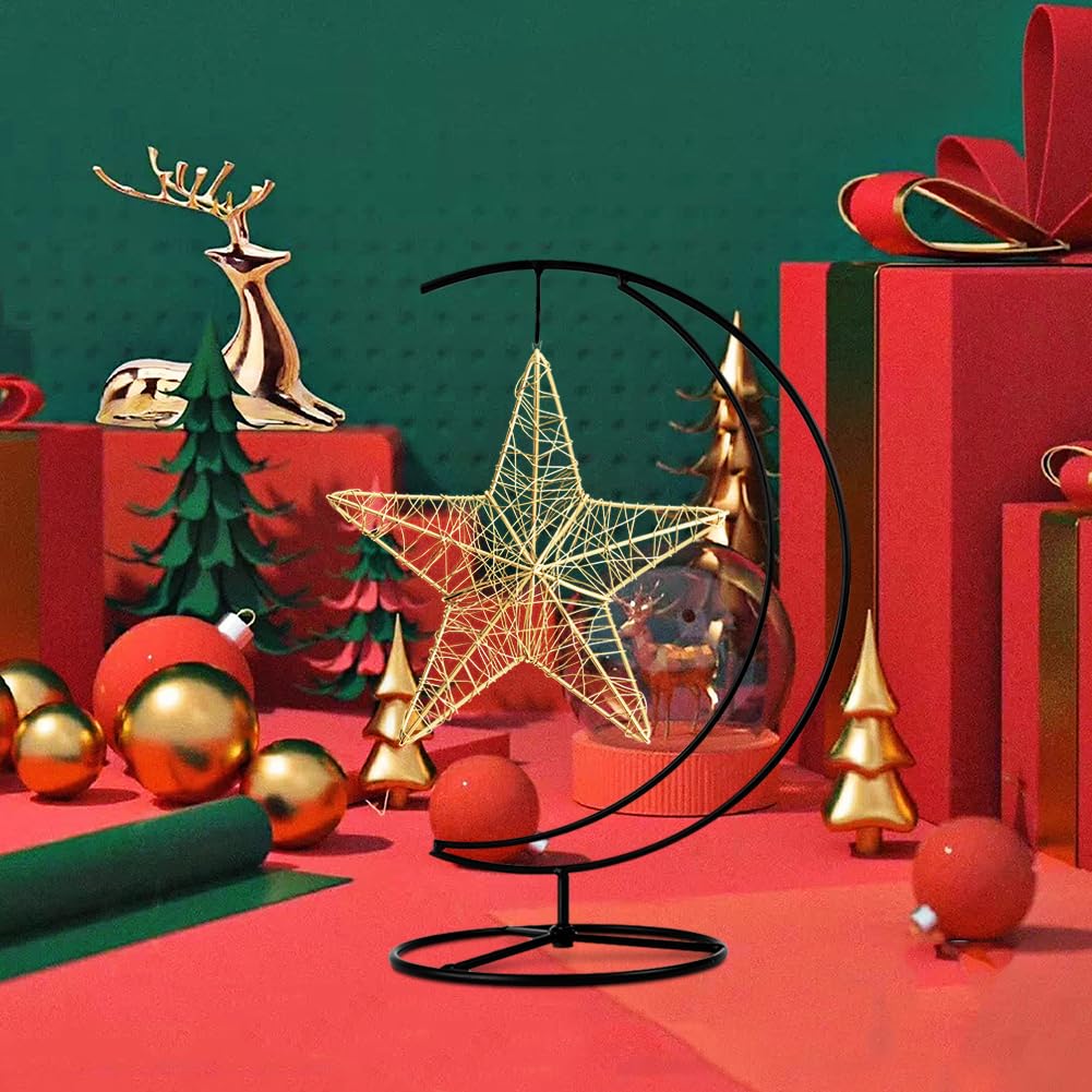 CXLE 2Pack Ornament Display Stand, 10 Inch Metal Ornament Hanger Stand for Hanging Glass Globe, Christmas Ornament, Air Plant Terrarium, Witch Ball, Home Office Wedding Decoration