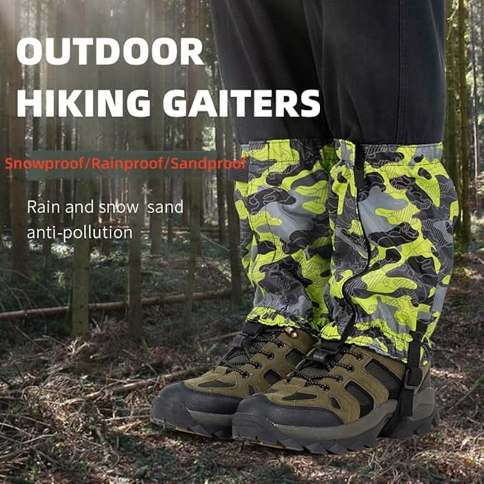 Leg Gaiters, Waterproof,Lightweight and Adjustable, Snow Boot Gaiters, for Men and Women Hiking, Walking, Hunting, Backpacking,Skiing, Mountaineering