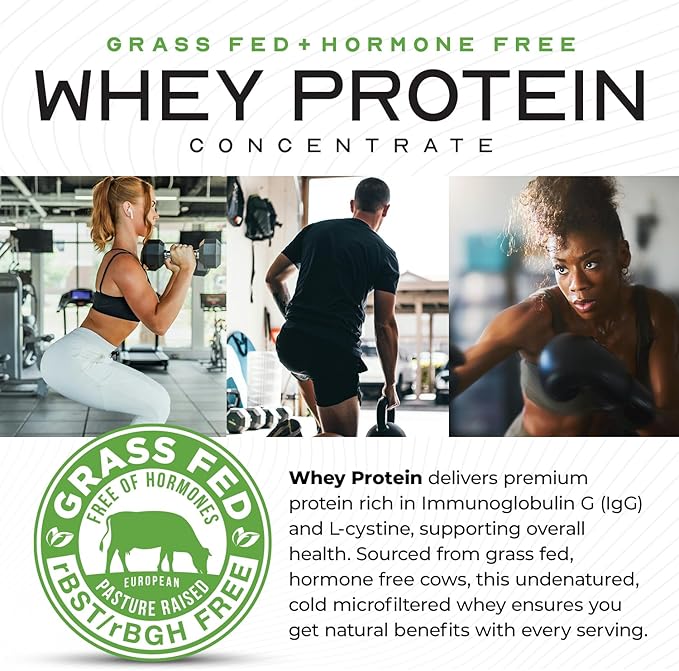 Muscle Feast Grass-Fed Whey Protein Concentrate Powder, All Natural, Hormone Free Pasture Raised Whey Protein Powder for Women & Men, Clean, Non-GMO & Gluten Free Whey Concentrate - Chocolate, 5lb