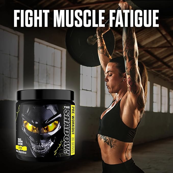 JNX SPORTS The Shadow! 350mg of Caffeine Hard Core Preworkout - Sour Candy 30 Servings | Electric Energy, Mental Focus & Superhuman Strength for Men & Women