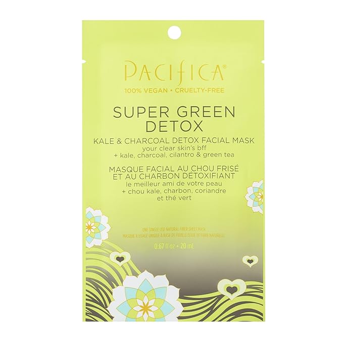Pacifica 3-Pack Face Sheet Mask Variety Set ??Brightening Vitamin C, Green Detox & Stress Rehab Hydrating Masks for Glowing Skin, Holiday Beauty Gift for Women Teens Girls, Vegan Clean Skincare