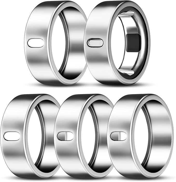 5 Pack Cover Compatible with Oura Ring Gen 4/Oura Ring Gen 3 Horizon/Heritage, Surport Charging with Cover on, Anti-Scratch TPU Protector for Oura Rings Accessories Women Men (Size 6)