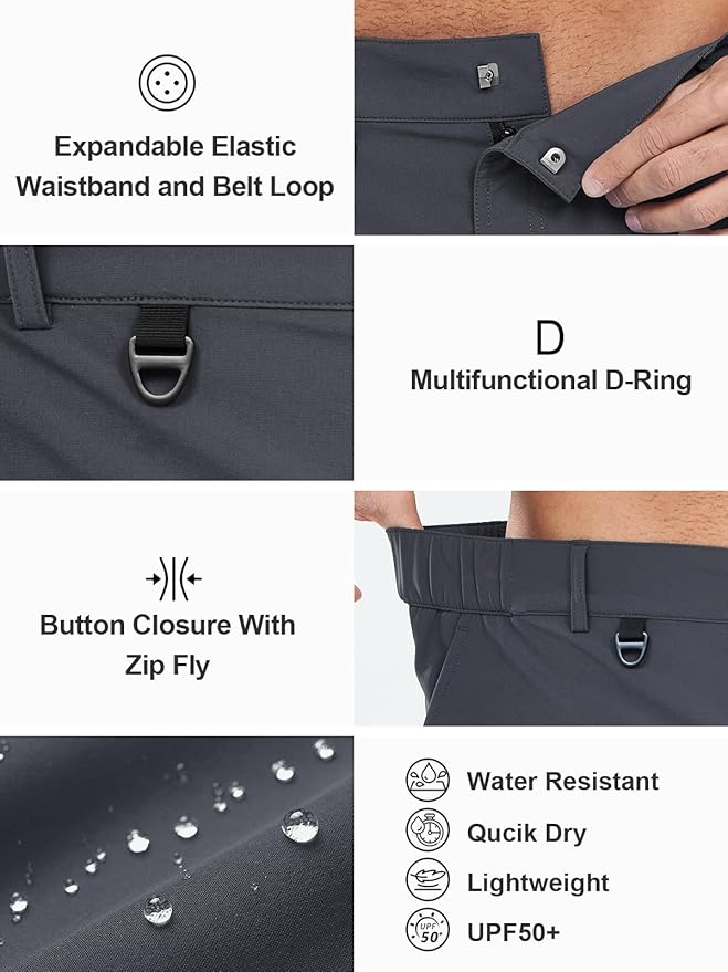 NORTHYARD Men's Cargo Hiking Shorts 9" Lightweight Outdoor Tactical Work Camping Sport Golf Casual Travel Fishing Multipocket