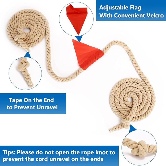 Outdoor Yard Games 40ft Tug of War Rope for Kids, Teens and Adults, Field Day Family Reunion Birthday Party Outside Backyard Lawn Games for Team Building Activities, Khaki
