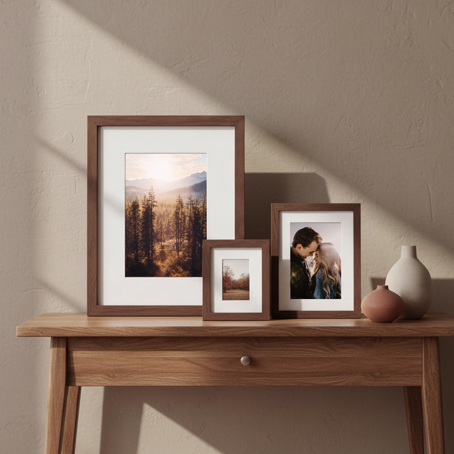 Xzwenru 4x6 Picture Frame,Premium Oak Solid Wooden Photo Frame With HD Glass,Display for 3.5x5 Photo Prints With Mat Or 4x6 Picture Without Mat,For Wall Decor Aesthetic Or Desk Decoration.