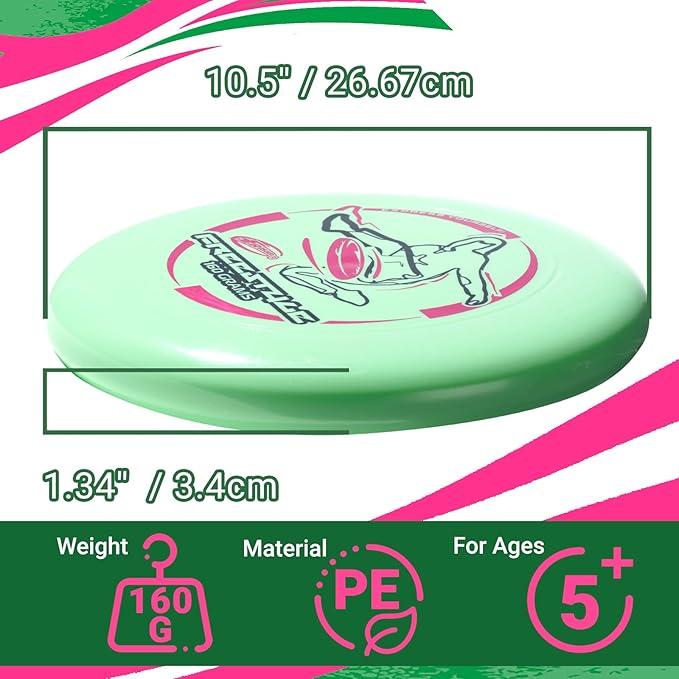 Wham-O Frisbee Ultimate Training Disc, Sports Flying Disc 160g, 10.5 Inch Durable and Flexible Compedition Disc for Outdoor Beach Backyard Family Fun