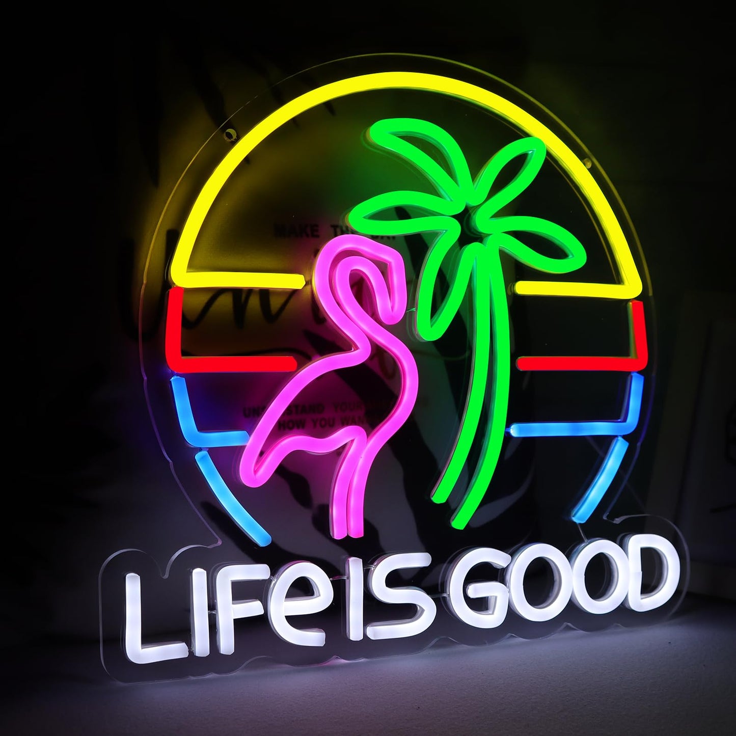LIFE IS GOOD Cocktail Neon Signs for Wall Decor Neon Lights Neon Lights for Bedroom Led Signs