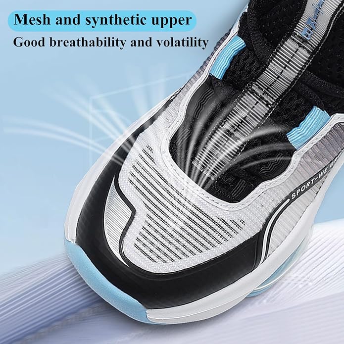 JMFCHI Kids Basketball Shoes High-top Sports Shoes Sneakers Durable Lace-up Non-Slip Running Shoes Secure for Little Kids Big Kids and Boys Girls