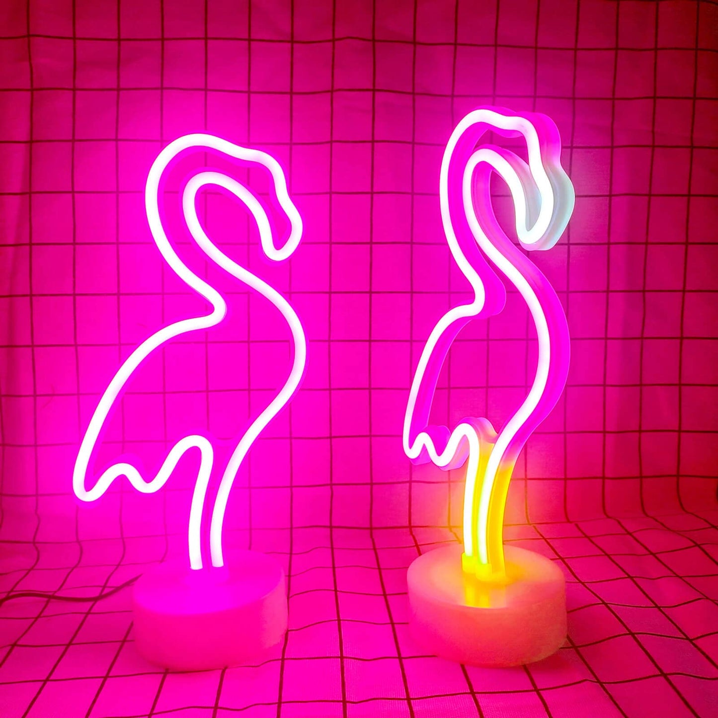 VIFULIN Neon Flamingo Light - Pink Flamingo Gifts for Kids, Girls & Women - USB/Battery Powered LED Night Light