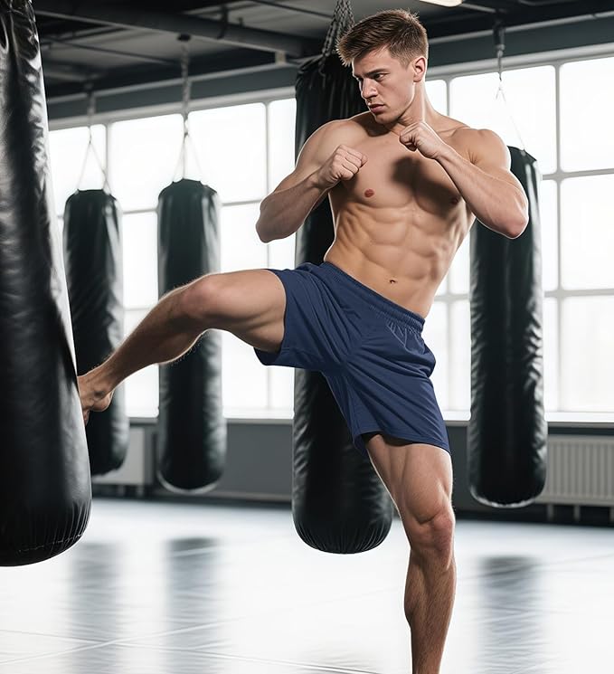 Aolesy Men's Gym Shorts Linerless & Liner - 5" Quick Dry Workout Running Shorts with Zip Pockets Sports Athletic Shorts