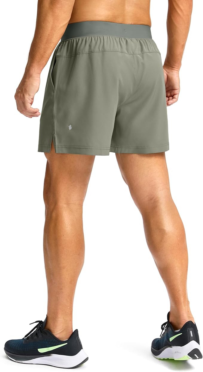 Men's Running Shorts with Zipper Pockets 9 Inch/ 7 Inch / 5 Inch Lightweight Quick Dry Gym Workout Athletic Shorts for Men(5 inch)