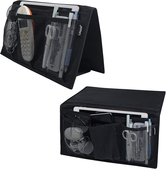 Gloppie Bedside Caddy with Pockets - Table Nightstand & Loft-Bed Organizer - Desk Storage & Hanging Organizer for Dorm