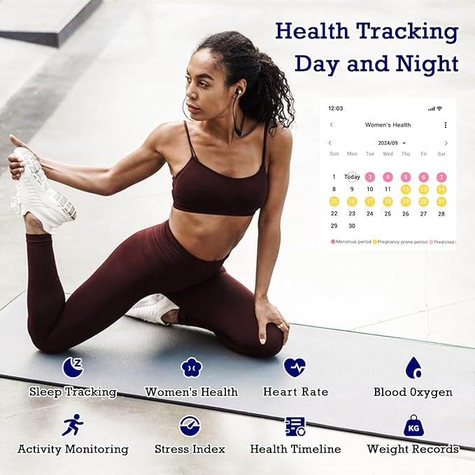 Smart Ring Health Tracker, Sleep Tracker Ring with Heart Rate, Waterproof Fitness Ring for Activity Monitoring/Steps/Distance/Calories,Air Gestures,Up to 7-Day Battery,for iOS Android (Light Gold,#11)