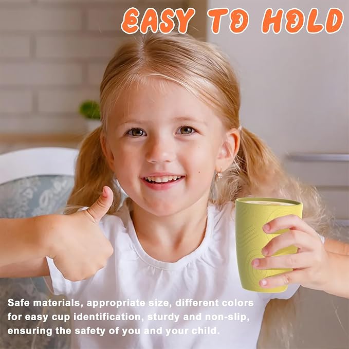 Homienly Drinking Glasses & Shatterproof Cups Set of 4 | Premium Wheat Straw, Non-Toxic Reusable Plastic Cups | Dishwasher & Microwave Safe for Beach, Camping... (12 oz, Beach Color)