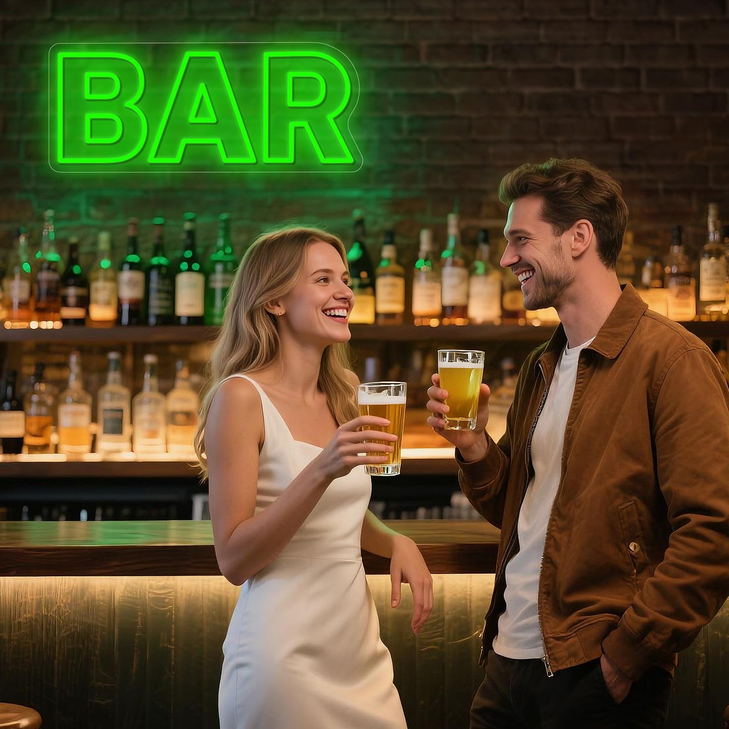 Led Neon Bar Signs for Home Wall Decor, Light up Bar Sign Decorations for Home Living Rooms, Suitable for Speakeasy Backyard Basement Garage Small Wedding Decor.