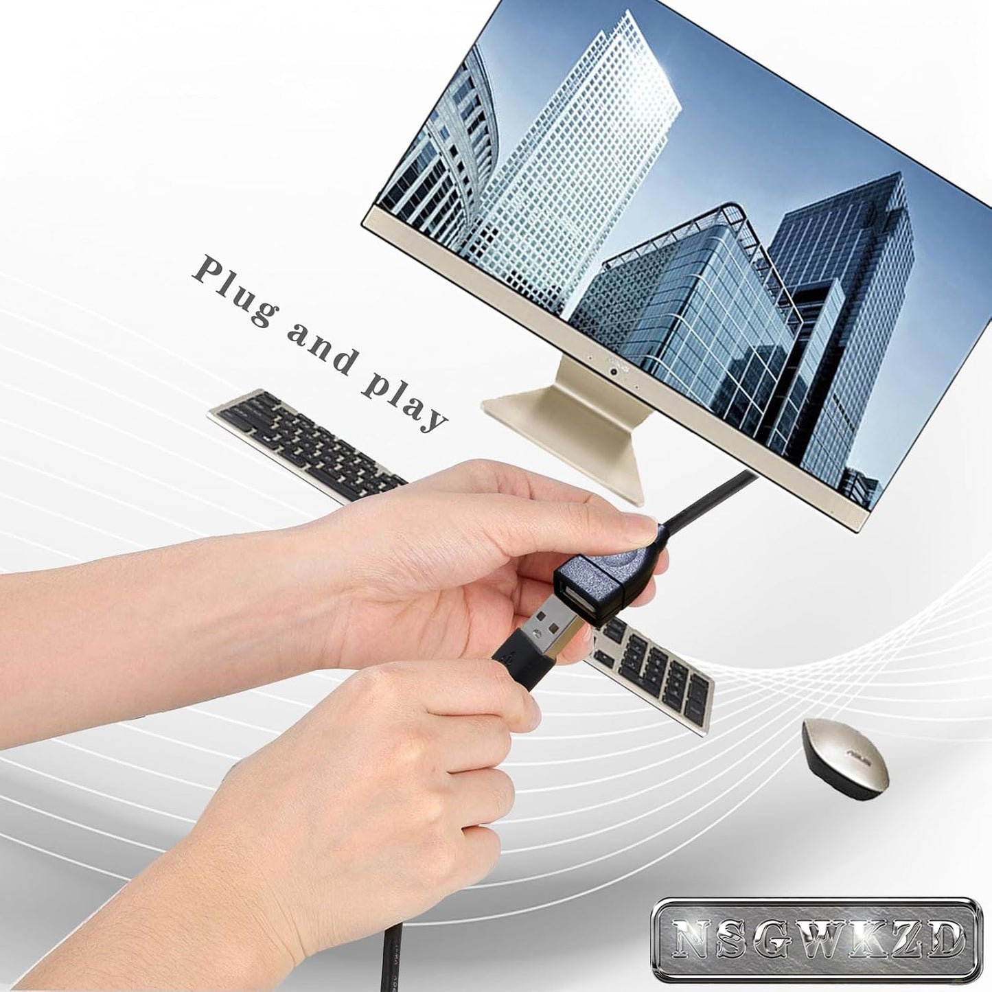 3.3 2-Pack, 2.0 2A White USB Extension Cable FT USB Extender Cord Fast Charging and Data Transfer
