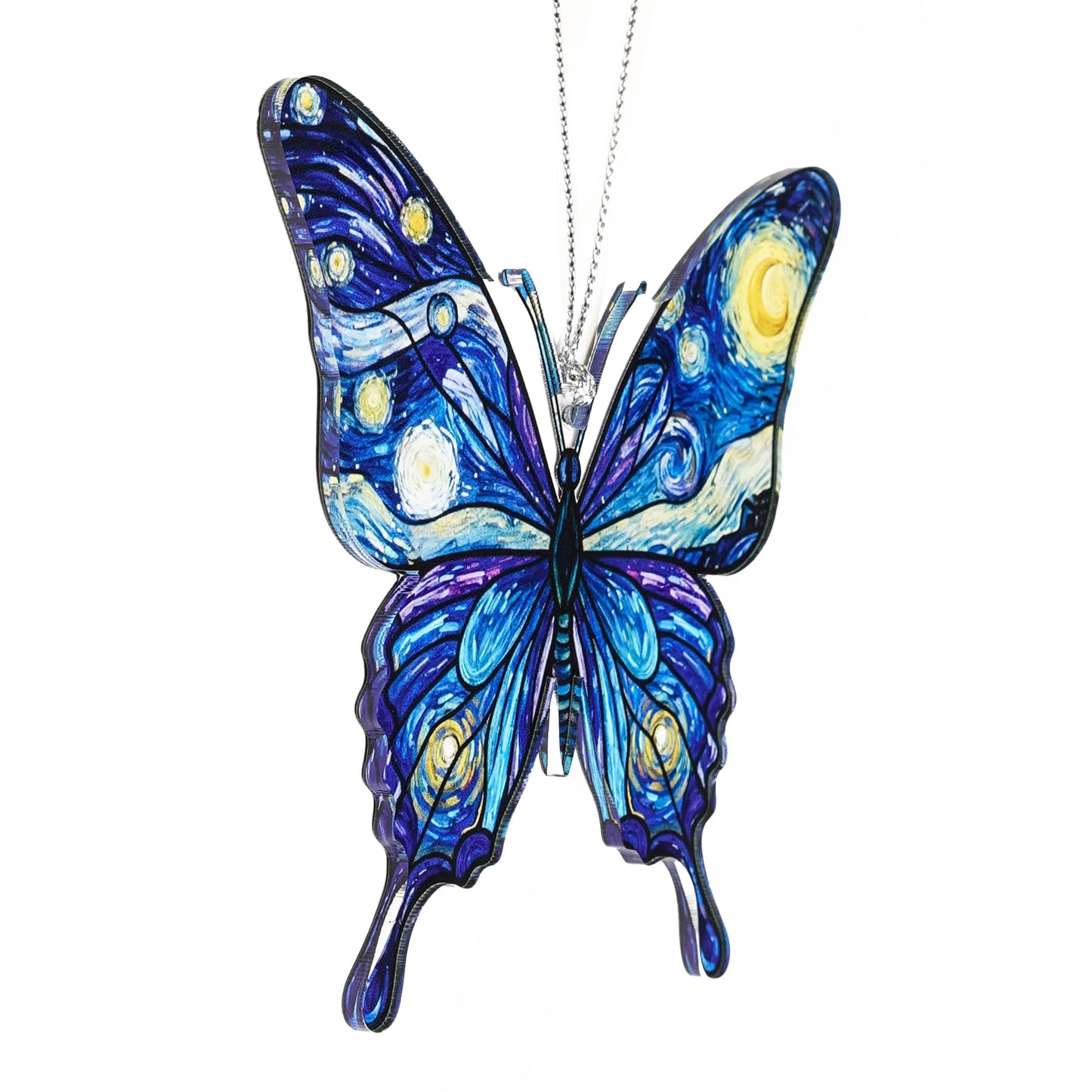 Butterfly Starry Night Christmas Ornaments 2026, Butterflies Suncatcher Ornament for Window Tree Decor, Christmas Decorations, Butterfly Gifts for Women, Unique Holiday Fantasy Gifts
