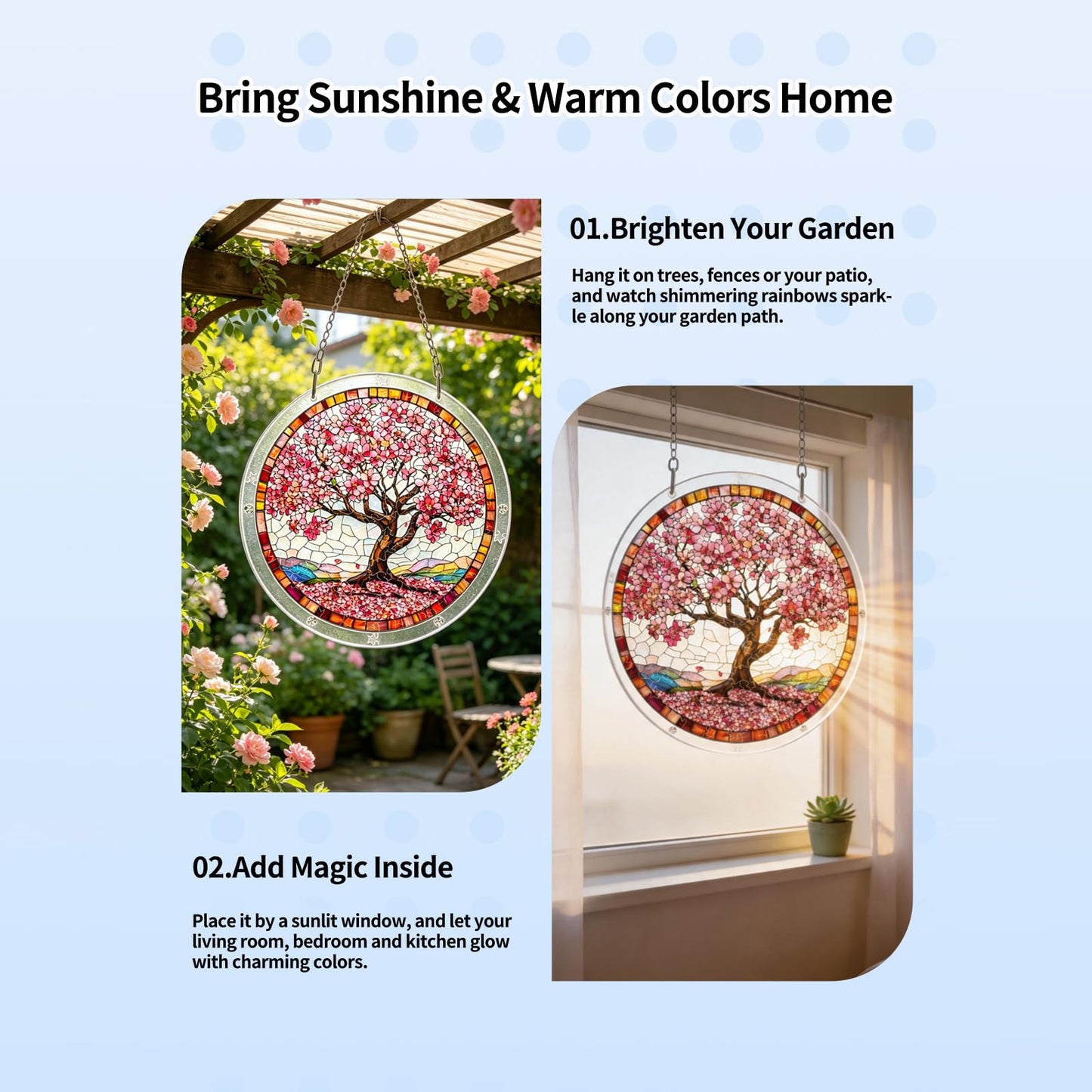 Acrylic Puzzle Suncatcher, Sun Catcher for Window Hanging, 83 Pieces 7.9 Inch Acrylic Puzzles Art Ornament for Garden, Ideal Birthday for Mom Women&Family (Heart-Shaped)