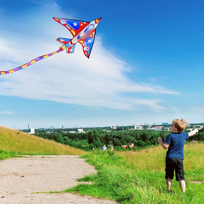 Xida Kites for Kids Ages 4-8, Large Kite for Adults, Easy to Fly Beach Kites with Handle and String,Perfect for Beginners,Beach,and Outdoor Flying Fun