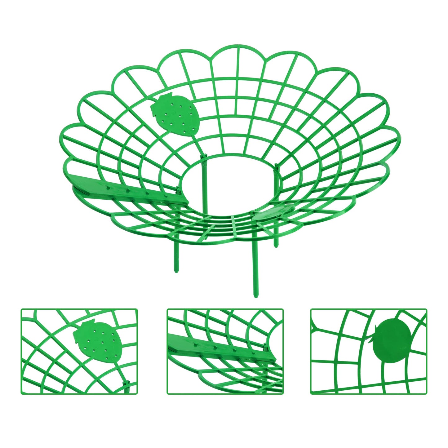 Iceyyyy 15 Pack Strawberry Plant Stand Supports-Strawberry Plant Support Stand Rack with 4 Support Feets-Growing Frame Holder Cage to Keep Berries Clean and Prevent Rot