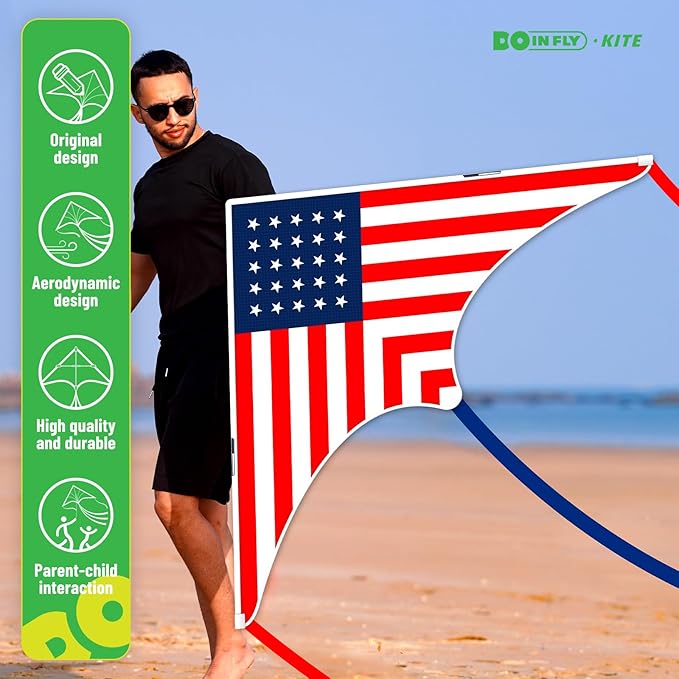 Delta Kites for Kids & Adults, Extremely Easy to Fly, Single Line Beach Kite